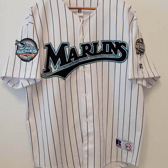 Vintage Fla Marlins JOSH BECKETT 2003 World Series 100th Anniv. Russell Jersey - Picture 2 of 11